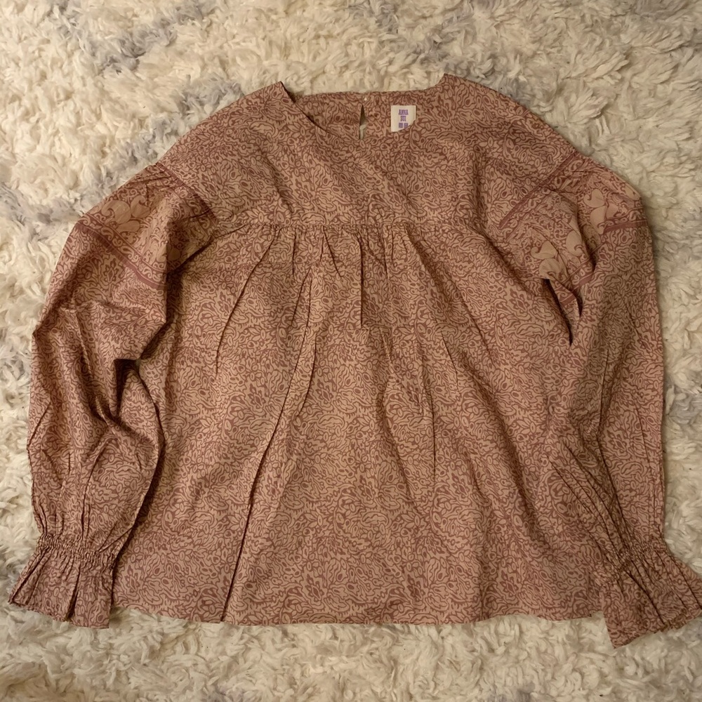New Women’s Anna Sui for Uniqlo long sleeve blouse
